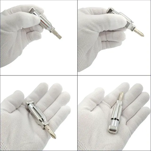 Alt view image 5 of 5 - Screwdriver with Magnet & Clip (Stainless Steel) Double Ended with Phillips, Flat Head