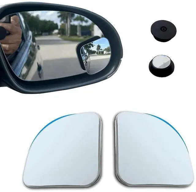 Main image of 2PCS Blind Spot Mirror, Fan Shaped HD Blindspot Mirror with 360° Adjustment, Frameless Convex Rear View Mirror for Car, Van, SUV and Trucks