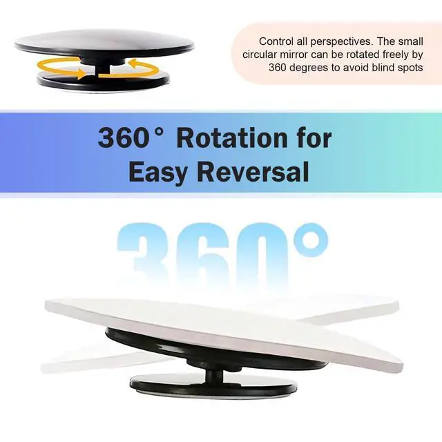 Alt view image 3 of 6 - 2PCS Blind Spot Mirror, Fan Shaped HD Blindspot Mirror with 360° Adjustment, Frameless Convex Rear View Mirror for Car, Van, SUV and Trucks