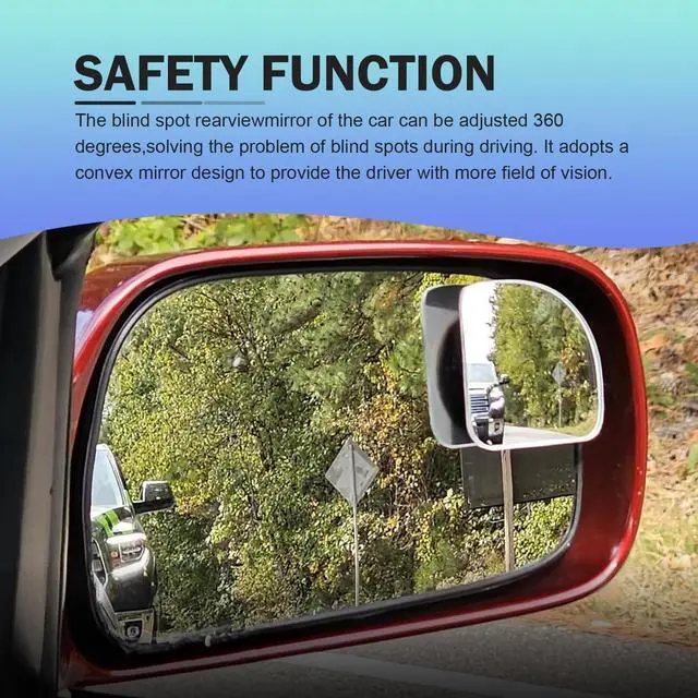 Alt view image 5 of 6 - 2PCS Blind Spot Mirror, Fan Shaped HD Blindspot Mirror with 360° Adjustment, Frameless Convex Rear View Mirror for Car, Van, SUV and Trucks