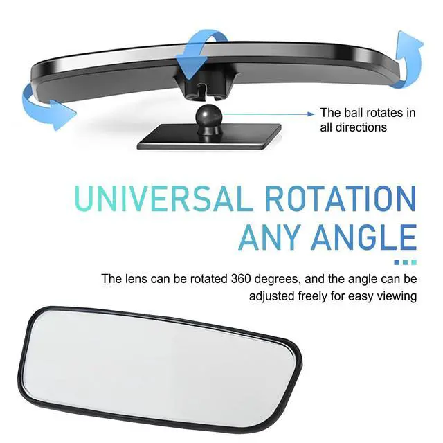 Alt view image 5 of 6 - 2 PCS Blind Spot Mirrors, Rectangle Wide Angle Rear View Blindspot Mirrors, Adjustable Blind Spot Detection System Accessories, Universal for Cars, Trucks, SUVs (Black)