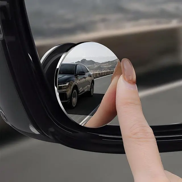 Alt view image 4 of 4 - 2 Pack Adjustable Convex Blind Spot Mirrors, Round | HD clear view, side rearview placement, wide-angle visibility, car exterior accessories