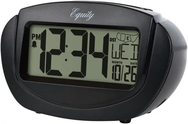 Main image of 31022 Insta-Set LCD Alarm Clock, Black