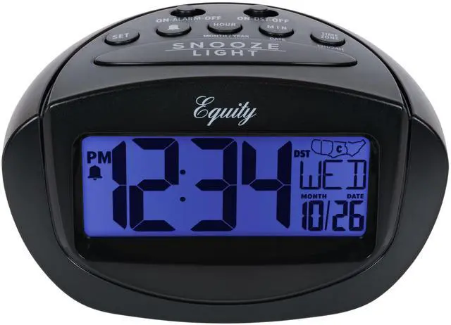 Alt view image 2 of 7 - 31022 Insta-Set LCD Alarm Clock, Black