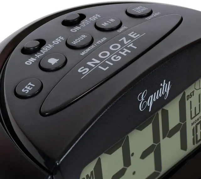 Alt view image 3 of 7 - 31022 Insta-Set LCD Alarm Clock, Black