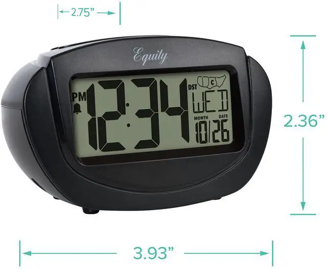 Alt view image 4 of 7 - 31022 Insta-Set LCD Alarm Clock, Black