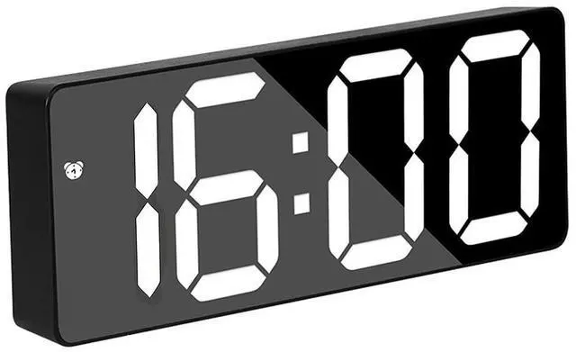Main image of 6.7" Digital Alarm Clock for Bederoom, Large Big Numbers Display with 3 Brightness Dimmer, USB Charging/Battery Operated, Time/Date/Temperature Display, 12/24H, °C/°F,Snooze (Black)