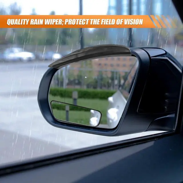 Alt view image 4 of 7 - Rectangular Car Blind Spot Mirror with Rain Guard, Adjustable Convex HD Glass Side Rear View Mirrors, Universal Auto Exterior Wide Angle Auxiliary Mirror for SUVs Cars Trucks(4PCS)