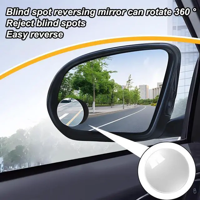 Alt view image 2 of 6 - 2PCS Car Blind Spot Mirrors, Round Shaped Wide Angle Vehicle Blindspot Glass Convex, Frameless Automotive Rearview Side Mirror Accessories, Universal for SUV, Sedan, Truck