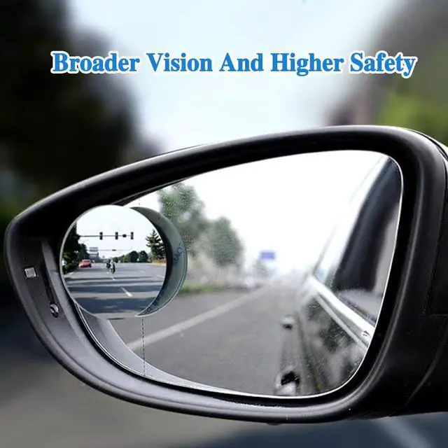 Alt view image 4 of 7 - 2PCS Blind Spot Mirror, Side View Mirror Blindspot, Frameless HD Glass Rear View Mirror with Wide Angle Adjustable Stick, Auto Accessories Round Convex Mirrors for Most Cars (Suction cup)