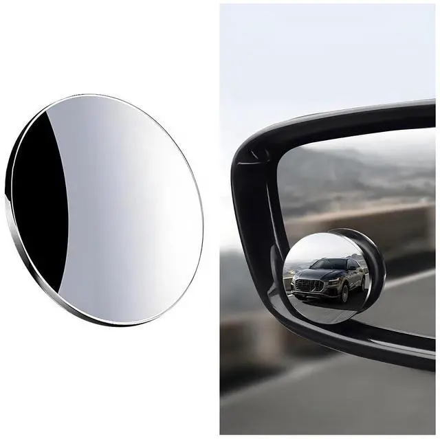 Main image of Car Blind Spot Mirror, Round HD Glass Wide Angle Frameless Vehicle Side Rear View Convex Mirrors, Automotive Exterior Blindspot Looking Glass, Universal for SUV RV Pickup