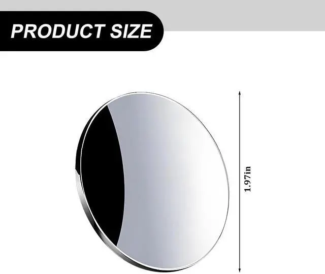 Alt view image 2 of 7 - Car Blind Spot Mirror, Round HD Glass Wide Angle Frameless Vehicle Side Rear View Convex Mirrors, Automotive Exterior Blindspot Looking Glass, Universal for SUV RV Pickup