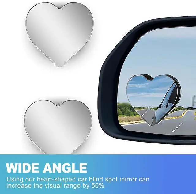 Alt view image 5 of 6 - 2 Pack Blind Spot Mirror for Car, HD Glass Convex Rear View Mirror, 360 Adjustable Wide Angle Round Stick On Mirrors, Universal Exterior Accessories for SUV Truck Van