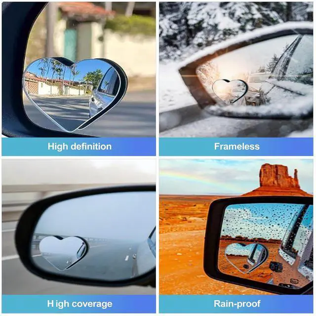 Alt view image 6 of 6 - 2 Pack Blind Spot Mirror for Car, HD Glass Convex Rear View Mirror, 360 Adjustable Wide Angle Round Stick On Mirrors, Universal Exterior Accessories for SUV Truck Van