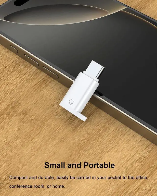 Alt view image 7 of 7 - Headphone Adapter for iPhone Lightning to USB C Audio Adapter | USB-C Male to Lightning Female Earbuds Converter, Support Line Control & Calls, Not for Charging/Data Transfer