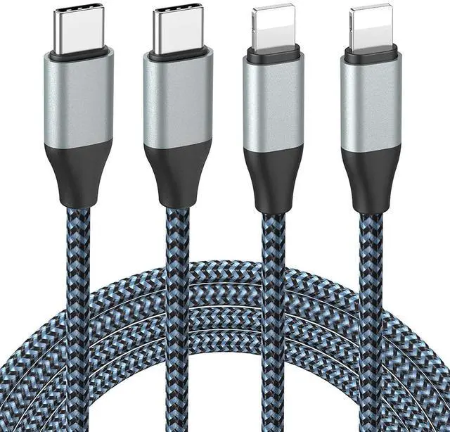 Main image of USB C to Lightning Cable, 9.2FT 2Pack 20W MFi Certified iPhone Fast Charger Sync Nylon Braided Type C Charging Cord Compatible with iPhone 14/14Plus/13/13Mini/13ProMax/12/12Pro Max/11/11Pro/XS