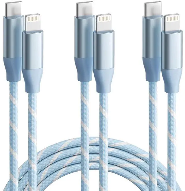 Main image of USB C to Lightning Cable 3 Pack 6FT Apple MFi Certified iPhone Charger Fast Charging Type c to Lightning Cable iPhone Fast Charger for iPhone 14 13 12 11 Pro Max Xr Xs 8 and More