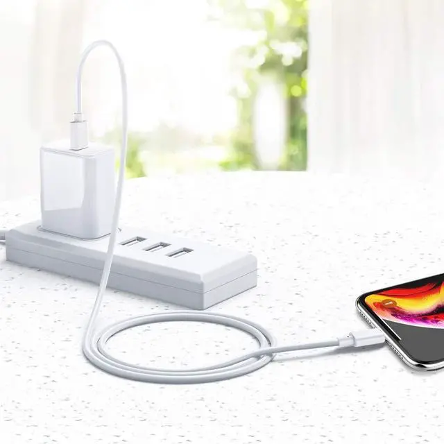 Alt view image 6 of 7 - USB C to Lightning Cable 6Ft Apple MFi Certified Power Delivery Fast Charger Cable for iPhone 12/12 Mini/12 Pro/12 Pro Max/11 Pro/11 Pro Max/X/XS/XR/XS Max/8/8 Plus/iPad/AirPods(White)