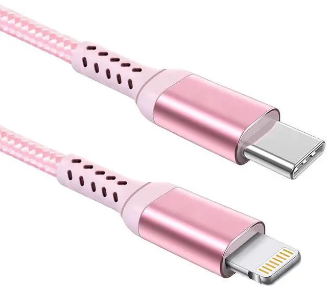Main image of 10FT Long iPhone USB-C to Lightning Cable Apple MFi Certified Pink | 20W 3A (max) USB C Power Delivery Fast Charge for iPhone 14 13 12 11 10 Max X XS XR 9 8, AirPods, iPad, Charging Cord