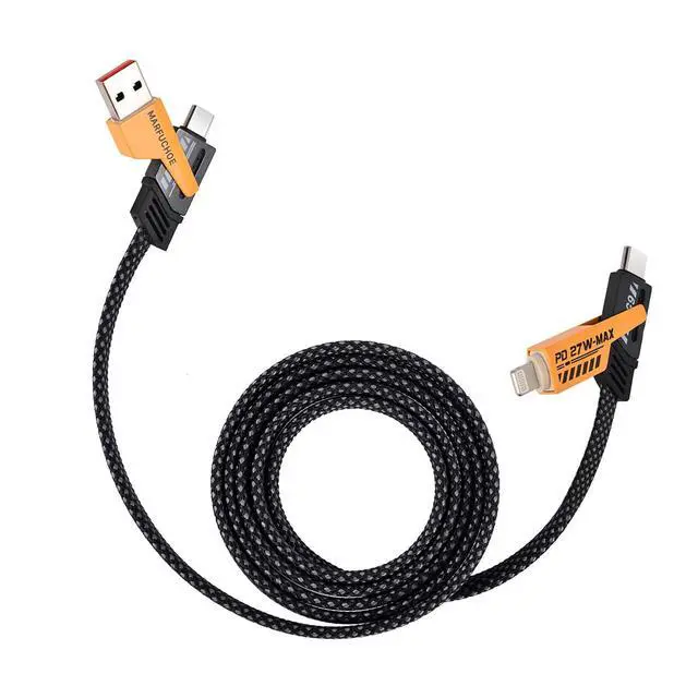 Alt view image 2 of 6 - 4 in 1 Fast Charging Cable 65W,USB C Charging Cable,4-in-1 USB Multi Charging Cable Adapter,Multiple Phone Charger Cord for iPhone 17-16 15 Pro Max 12 10 ipad Samsung Galaxy Android Tablet PC