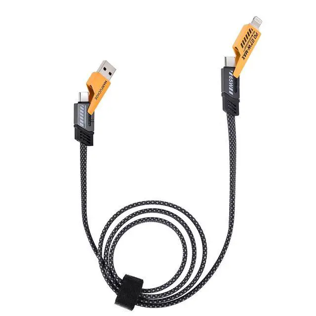Alt view image 6 of 6 - 4 in 1 Fast Charging Cable 65W,USB C Charging Cable,4-in-1 USB Multi Charging Cable Adapter,Multiple Phone Charger Cord for iPhone 17-16 15 Pro Max 12 10 ipad Samsung Galaxy Android Tablet PC