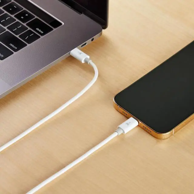 Alt view image 2 of 7 - USB-C to Lightning Cable - 6.6 Ft, White - MFi Certified 60W PD Fast Charge & Sync