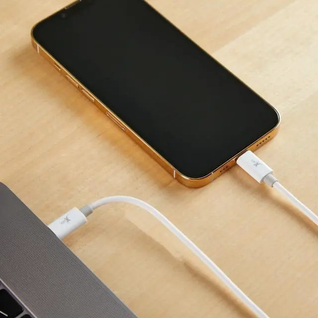 Alt view image 3 of 7 - USB-C to Lightning Cable - 6.6 Ft, White - MFi Certified 60W PD Fast Charge & Sync