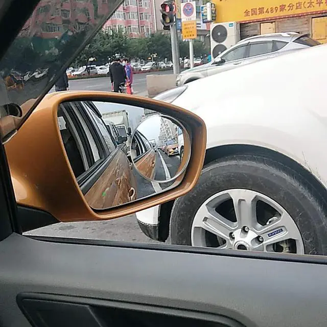 Alt view image 5 of 7 - 2Pcs 3 Inch Non-Adjustable Large Stick-On Convex Blind Spot Mirror, HD Glass Big Round Rear View, Strong Adhesive for Car, Van, SUV and Trucks (3"(75mm), Frameless)