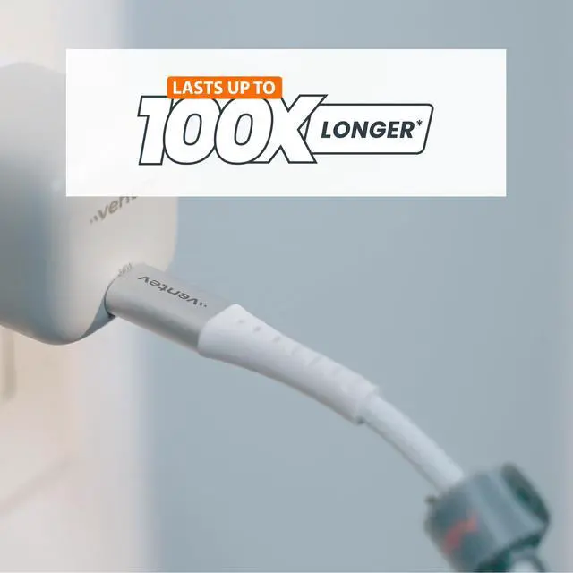 Alt view image 2 of 7 - USB C to Apple Lightning High-Speed Ultra Durable Alloy Cable for iPhone 1-14, AirPods, iPads and More Devices (10 Foot, Gray)