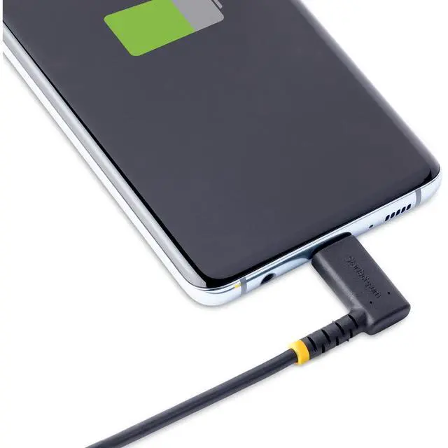 Alt view image 5 of 5 - 3ft/1m USB-C to Lightning Cable Black Right-Angled (RUSB2CLTMM1MR) | Apple MFi Certified, USB 2.0, Type-C, iPhone, Male to Male, Rugged aramid fiber, TPE jacket, Up to 3A charge and sync