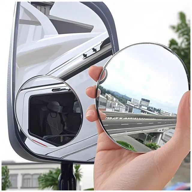 Main image of Stick-on Blind Spot Car Mirror, 3.75" Convex Rear View Mirrors | Non-Adjustable Big Round HD Glass Blindspot Convex Rearview Mirror for Car, an, SUV and Trucks
