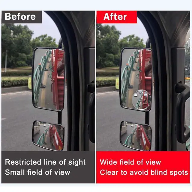 Alt view image 3 of 7 - Stick-on Blind Spot Car Mirror, 3.75" Convex Rear View Mirrors | Non-Adjustable Big Round HD Glass Blindspot Convex Rearview Mirror for Car, an, SUV and Trucks