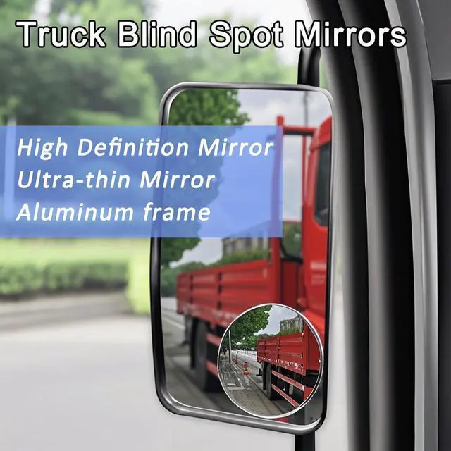 Alt view image 4 of 7 - Stick-on Blind Spot Car Mirror, 3.75" Convex Rear View Mirrors | Non-Adjustable Big Round HD Glass Blindspot Convex Rearview Mirror for Car, an, SUV and Trucks