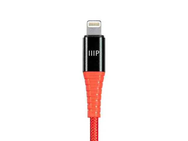 Alt view image 5 of 6 - Durable Apple MFi Certified USBC to Lightning Cable - Fast Charging, Flexible, Kevlar-Reinforced Nylon-Braided Jacket, iPhone 13, Pro, Pro Max, AirPods Pro, 6 Feet, Red - AtlasFlex Series