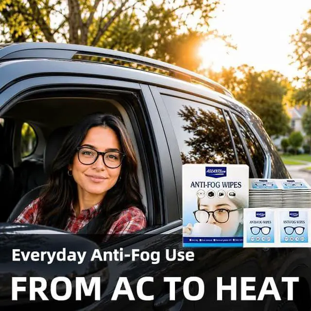 Alt view image 3 of 6 - Anti-Fog Wipes for Glasses, 100 Pre-Moistened Lens Cleaners | Ideal for Eyeglasses,Goggles,Cameras,Screens. Ammonia-free, Scratch-free Individually Wrapped Wipes Safe on AR Coatings.