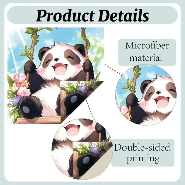 Alt view image 3 of 6 - 6 Packs Cute Panda Glasses Cleaning Cloth Microfiber Cloth Soft Multi-Color Cleaner Sunglasses Reusable Thicken Wipes Clothes for Eyeglasses Camera Cell Phone Lens Screens 6 x 6 Inch