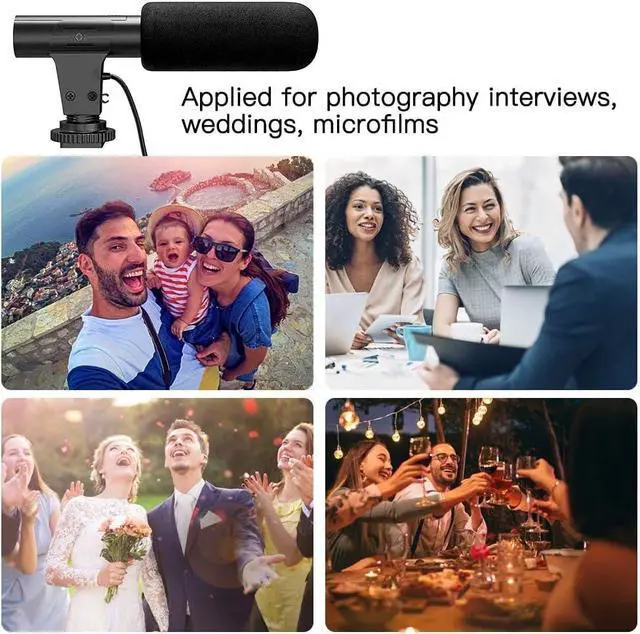 Alt view image 5 of 7 - Mini Shotgun Microphone for Camera & Smartphone, External Camera Mic for DSLR, Camcorder & Phone, 3.5mm Plug, Vlogging & YouTube
