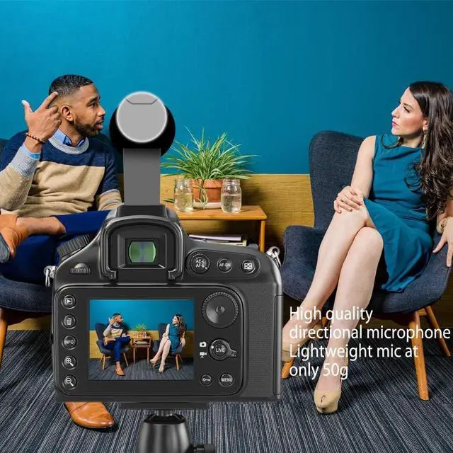 Alt view image 7 of 7 - Mini Shotgun Microphone for Camera & Smartphone, External Camera Mic for DSLR, Camcorder & Phone, 3.5mm Plug, Vlogging & YouTube
