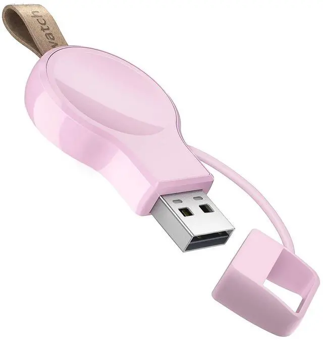 Main image of Charger for Apple Watch Travel iWatch USB Wireless Quick Charge | Portable,Travel,Cordless,Light Weight,Magnetic Quick Charge,for Apple Watch Ultra 2/1 Series11 10 9 8 7 6 5 4 3 2 1 SE,Pink