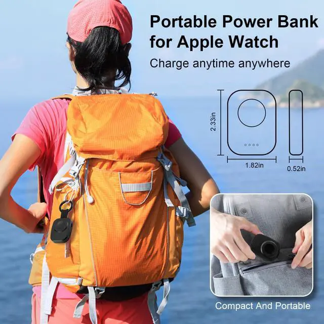 Alt view image 7 of 7 - Wireless Portable Watch Charger for Apple Watch (1 Pack) | Keychain Design, Travel Pocket Szie,Magnetic Fast Charging for iWatch Series 11/10/9/8/7/6/5/4/3/2, Ultra1/2/3, SE1/2/3