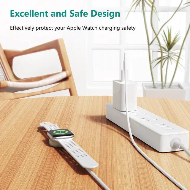 Alt view image 2 of 7 - Apple Watch Charger, Magnetic Fast Charger, USB C Charger Block Plug Adapter with 6.6FT iWatch Portable Wireless Fast Charging Cable Cord for iWatch Series Ultra/9/8/7/6/SE/SE2/5/4/3