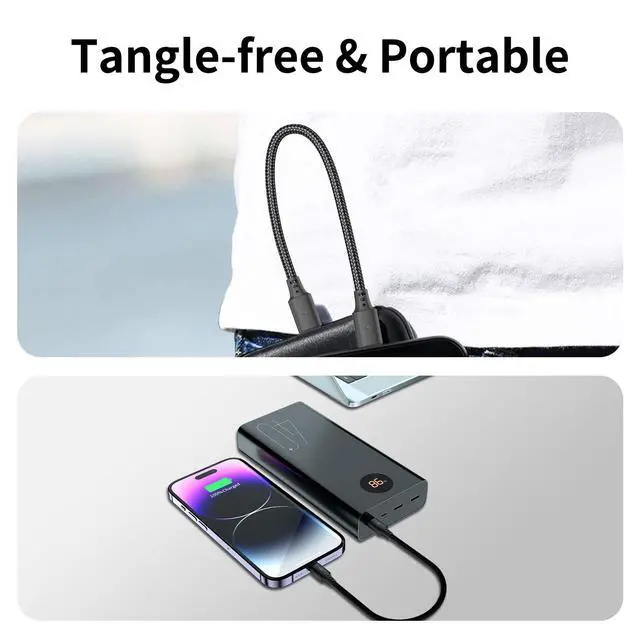 Alt view image 3 of 7 - USB C to Lightning Cable, 3Pack iPhone Charger Cord for iPhone 14/13 | 3A Fast Charging, MFI Certified, Nylon Braided,6 Inch Short Apple CarPlay Cord for iPhone 14 13 12 11 Pro Max XR XS 8 SE iPad