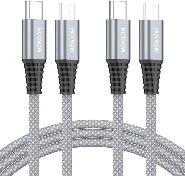 Main image of USB C to Micro USB Cable 3FT 2Pack, Micro USB to USB C Cable Fast Charging and Data sync