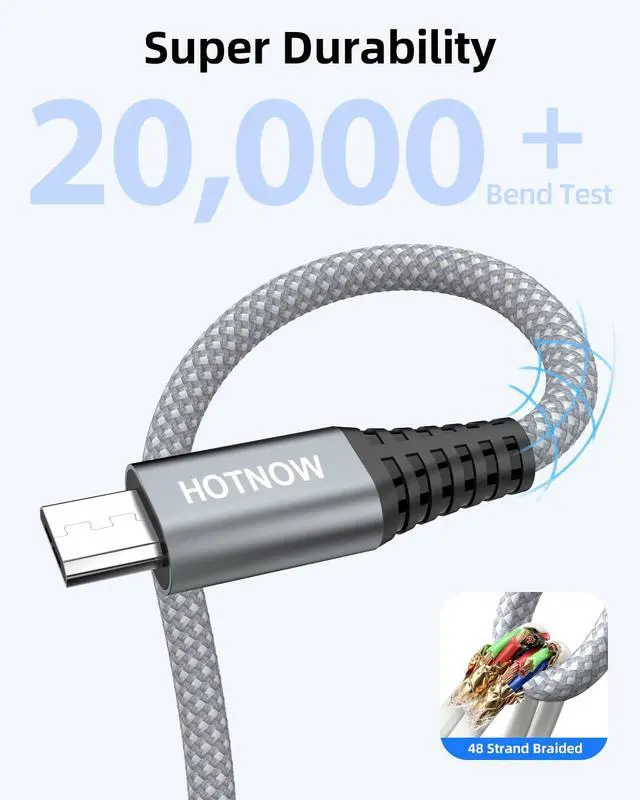 Alt view image 5 of 6 - USB C to Micro USB Cable 3FT 2Pack, Micro USB to USB C Cable Fast Charging and Data sync