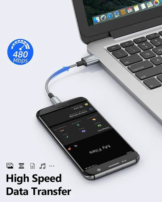 Alt view image 5 of 6 - Short 6-inch Micro USB Cables, 3Pcs 0.5FT Android Charger Fast Charging Data Cord Compatible with Galaxy S6 S7 Edge, Charging Station, TV Stick, PS4, Chromecast, Android Phone