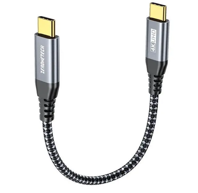 Main image of 6 Inch USB C Cable 0.5FT, USB C 3.2 Gen 2X2 Cable, 4K Monitor Video Output, 20Gbps High Speed Data Transfer, 100W Fast Charging, for iPhone 17, MacBook, Dell, LG, KYY, for Portable Monitor