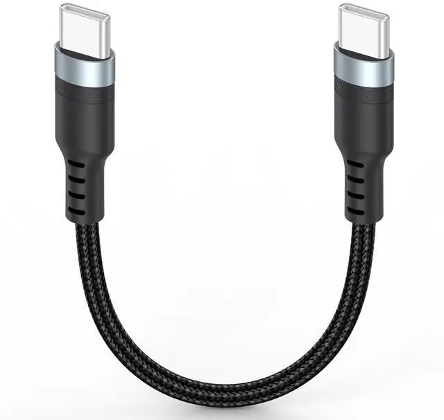 Main image of Short USB C to USB C Cable 3 inch, 60W PD Fast Charging Type-C Cord | USBC 2.0 Data Transfer Braided Compatible with Travel Power Bank, iphone 17/16/15 Galaxy Google Pixel iPod Pro SSD (10CM)