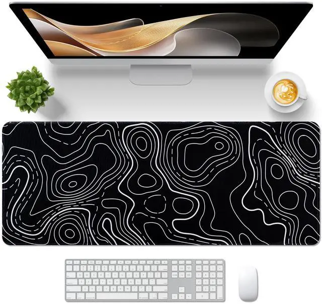 Main image of Topographic Mouse Pad Large Desk Mat 31.5" x 11.8", Gaming Mouse Pad | Non-Slip, Durable, with Clear and Fade-Resistant Patterns, 0.3MM Thick, Artistic Style
