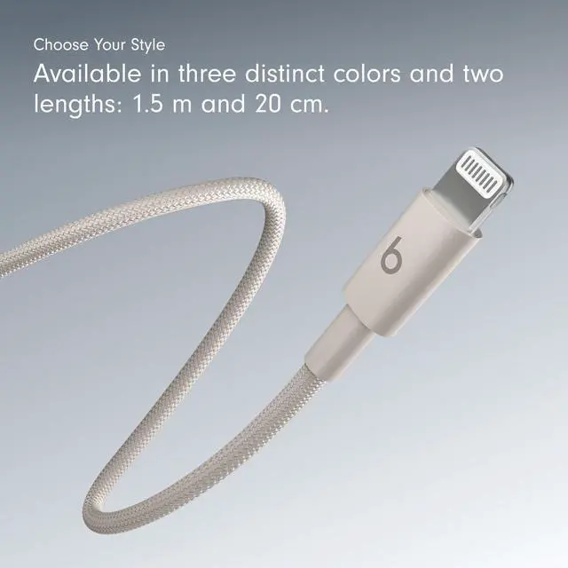 Alt view image 6 of 6 - USB-C to Lightning Woven Cable Fast Charging Durable/Tangle-Free Compatible Charger for Apple Devices w Lightning Ports (1.5 m, 5 ft) - Surge Stone