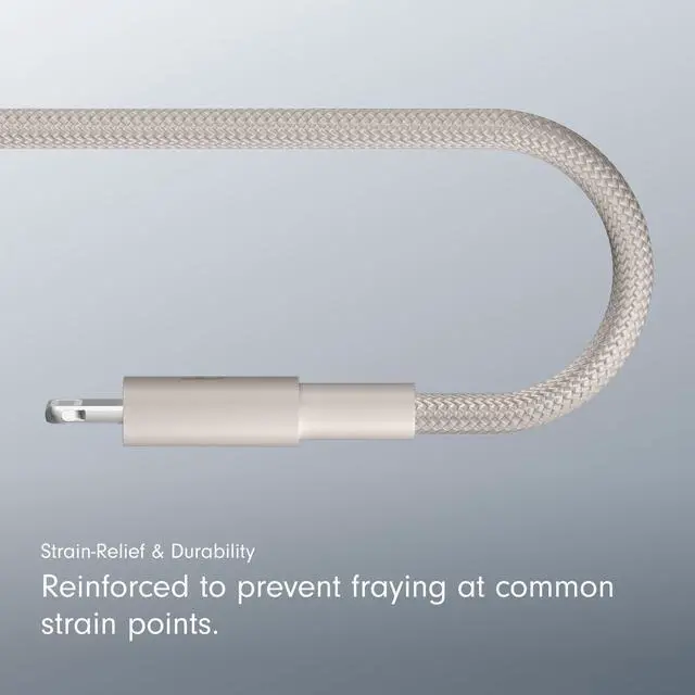Alt view image 5 of 6 - USB-C to Lightning Woven Cable Fast Charging Durable/Tangle-Free Compatible Charger for Apple Devices w Lightning Ports (1.5 m, 5 ft) - Surge Stone